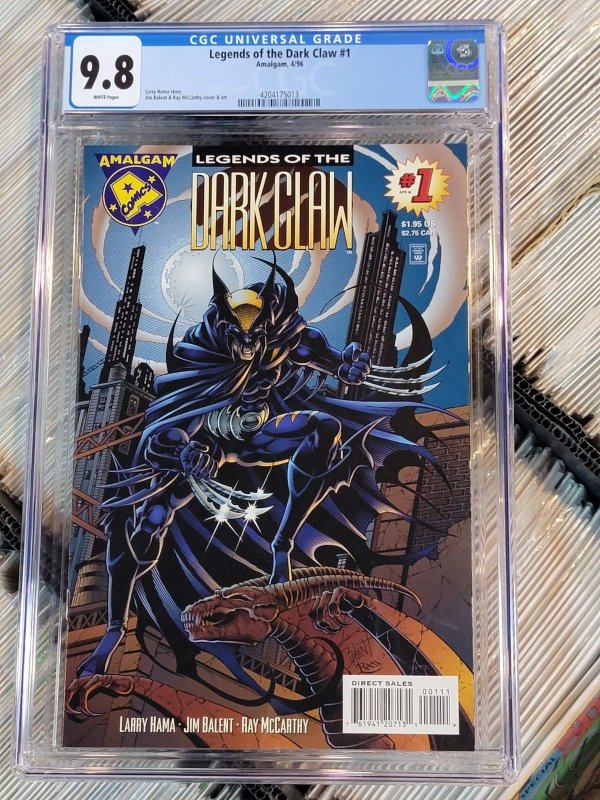 Legends of the Dark Claw #1 (1996), CGC 9.8 graded comic book, Universal Blue label — front cover in its holder