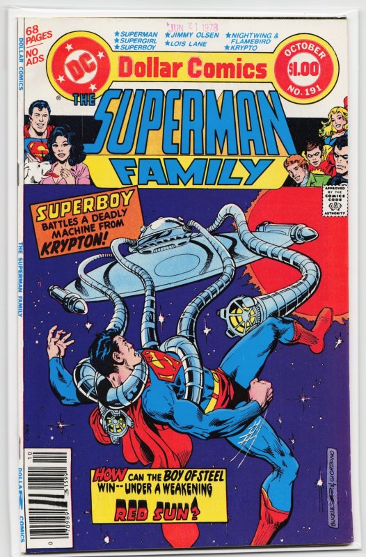 The Superman Family #191 (DC Comics, 1978), raw, ungraded comic book — front cover