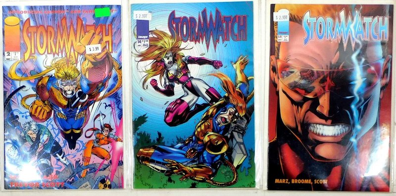 Stormwatch Lot of 3 #2, 14, 15 (1993) Image Comics 1st Print Comic Books (Image Comics, 1993), raw, ungraded comic book — front cover