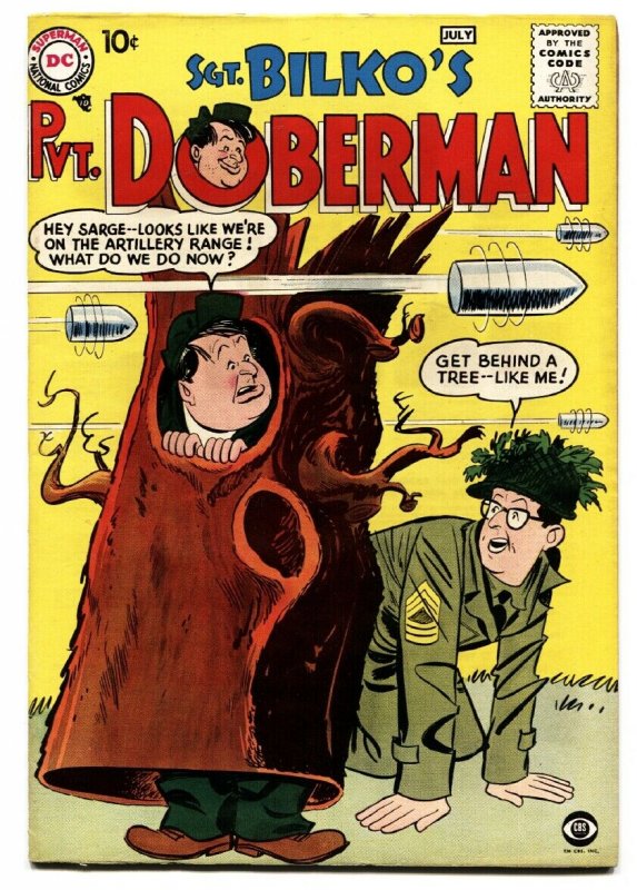 Sgt Bilko's Pvt Doberman #1 (DC Comics, 1958), raw, ungraded comic book — front cover
