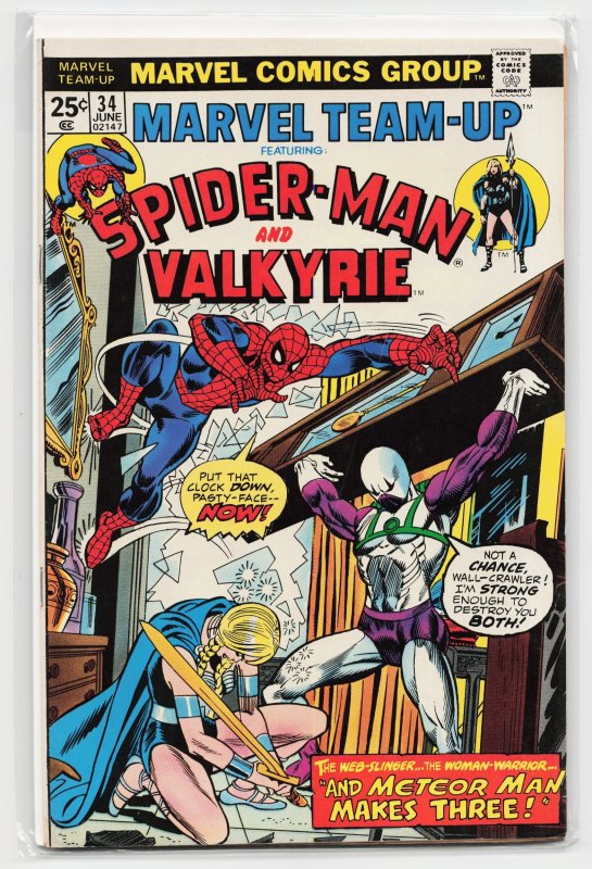 Marvel Team-Up #34 (Marvel Comics, 1975), raw, ungraded comic book — front cover