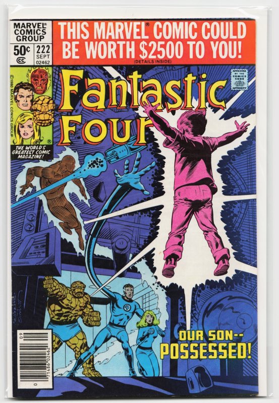 Fantastic Four #222 (Marvel Comics, 1980), raw, ungraded comic book — front cover