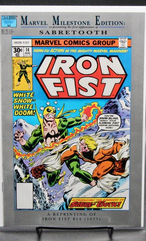 Marvel Milestone Edition: Iron Fist #14 (Marvel Comics, 1992), raw comic book in VF/NM condition — front cover