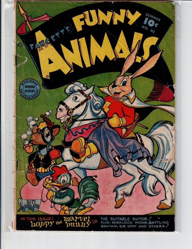Fawcett's Funny Animals, Giggle, Hardboiled Animal and Fox and Crow (Lot... (Fawcett Publications), raw, ungraded comic book — front cover