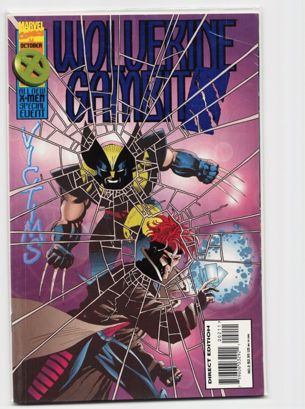 Wolverine/Gambit: Victims #2 (Marvel Comics, 1995), raw, ungraded comic book — front cover