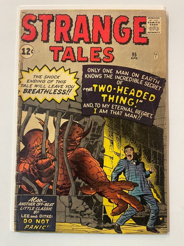 Strange Tales #95 (Marvel Comics), raw comic book in VG- condition — front cover