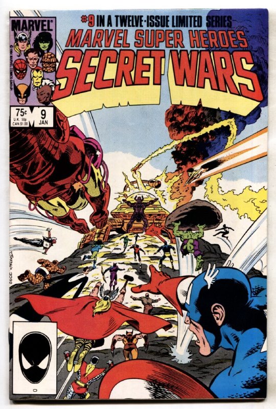 Marvel Super Heroes Secret Wars #9 (Marvel Comics), raw comic book in VF/NM condition — front cover