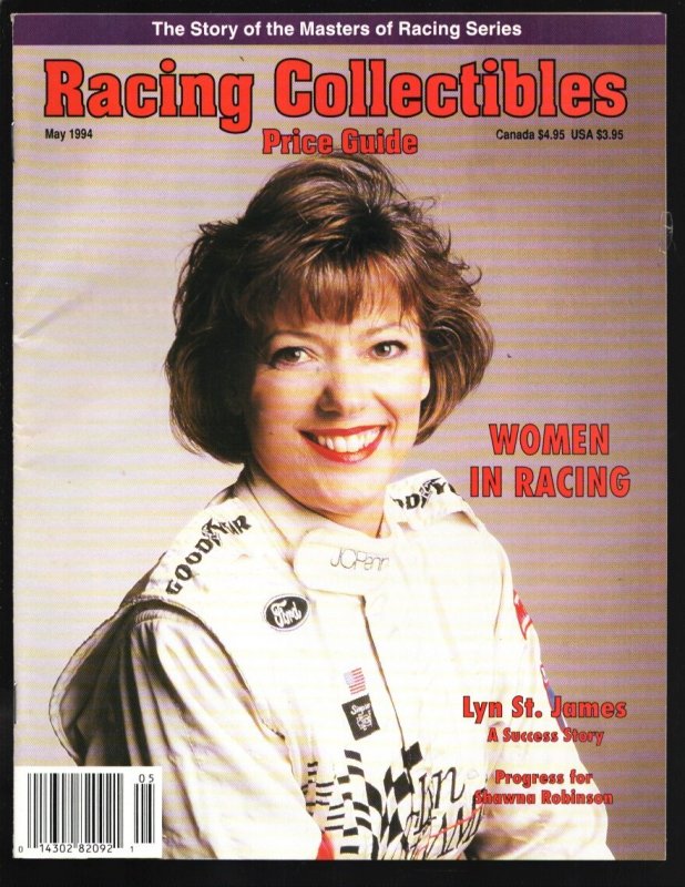 Racing Collectibles Price Guide 5/1994-Women in Racing Issue-Lynn St. James-Shaw, raw, ungraded comic book — front cover