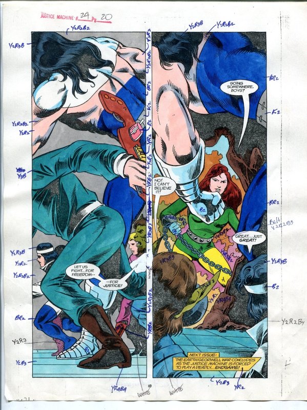 Justice Machine #24 (1988), raw, ungraded comic book — front cover