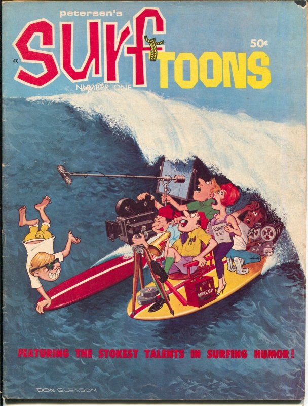 Surftoons #1 (1965), raw comic book in VG+ condition — front cover
