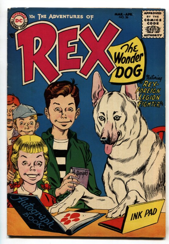 Adventures of Rex the Wonder Dog #26 - 1956 - DC - Vg/fn - Comic Book (DC Comics, 1956), raw comic book in VG/FN condition — front cover