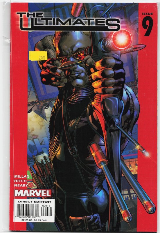 The Ultimates #9 (Marvel Comics, 2003), raw, ungraded comic book — front cover