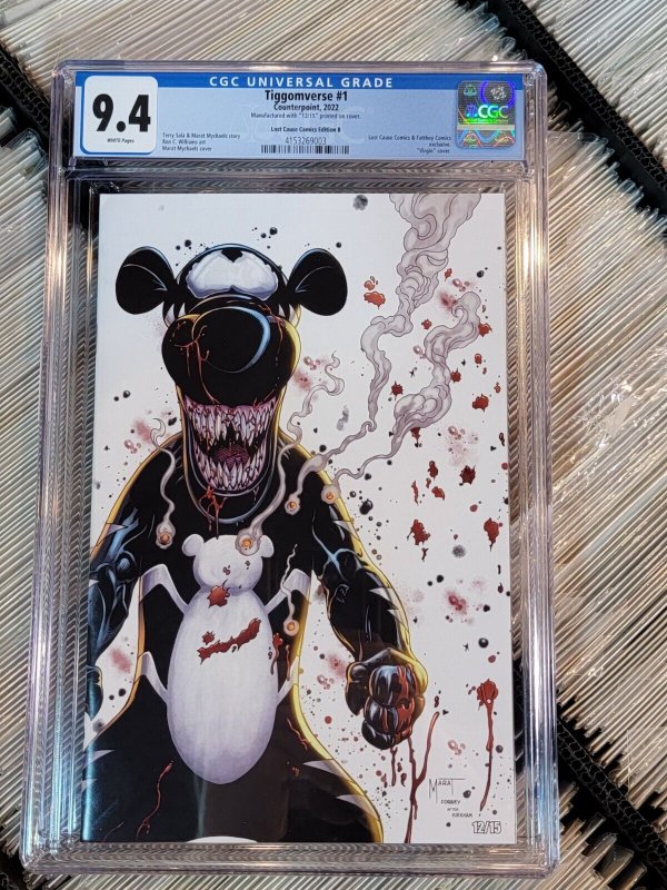 Tiggomverse #1 (2022), CGC 9.4 graded comic book, Universal Blue label — front cover in its holder