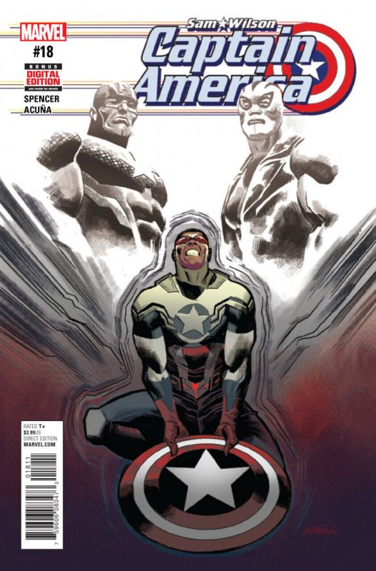 Captain America: Sam Wilson #18 (Marvel Comics, 2015), raw comic book in VF/NM condition — front cover