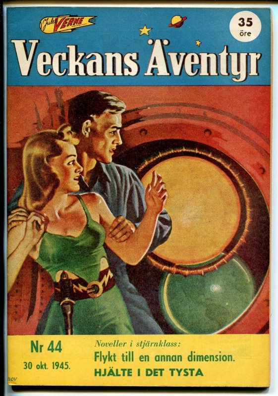 Jules Verne Veckans Aventyr Vol.6 #44 (1945), raw comic book in VF condition — front cover