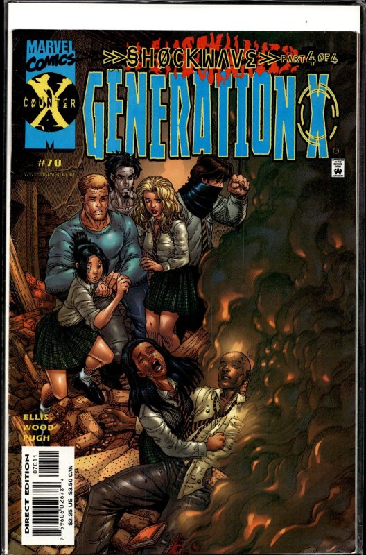 Generation X #70 (Marvel Comics, 2000), raw, ungraded comic book — front cover