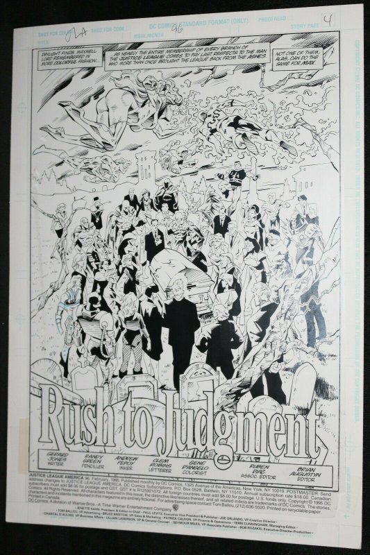 JLA #96 (DC Comics, 1995), raw, ungraded comic book — front cover
