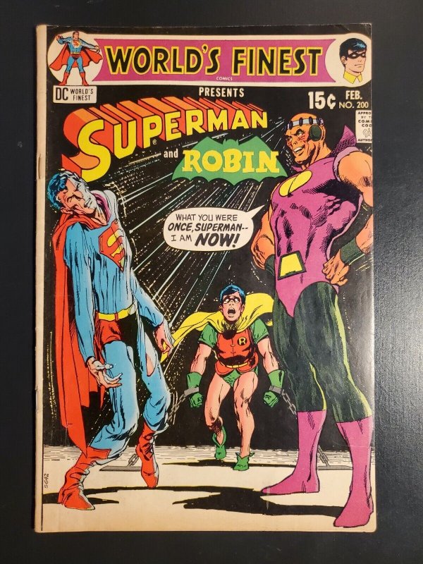World's Finest #200 (DC Comics, 1971), raw comic book in 6.0 condition — front cover