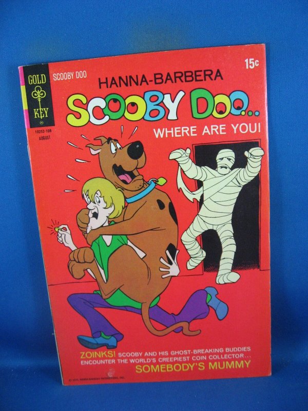 Scooby Doo #7 (Gold Key Comics, 1971), raw comic book in VF condition — front cover