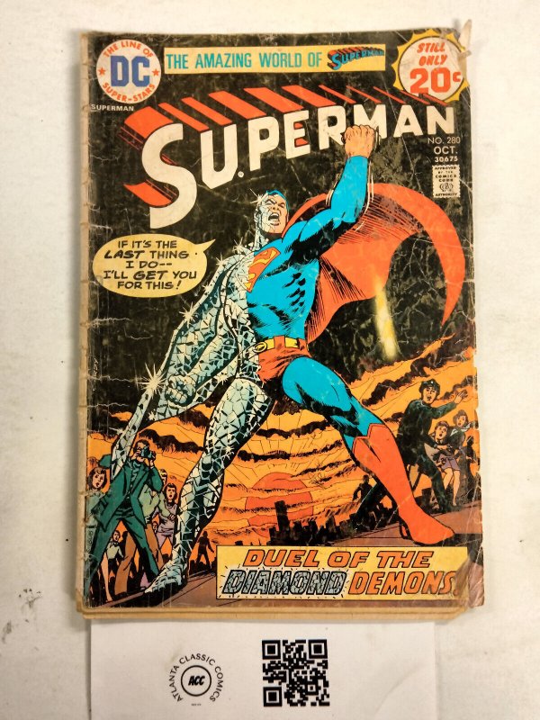 Superman #280 (DC Comics), raw comic book in GD condition — front cover