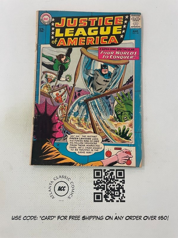 Justice League of America #26 (DC Comics), raw comic book in FN/VF condition — front cover