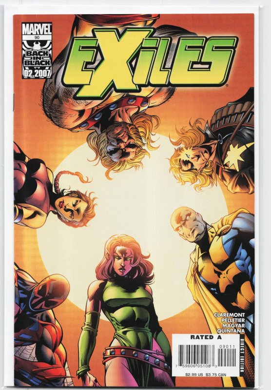 Exiles #90 (2007), raw, ungraded comic book — front cover