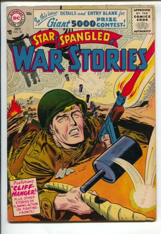 Star Spangled War Stories #50 (DC Comics, 1956), raw, ungraded comic book — front cover