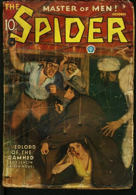 Spider 1935 Oct-Rare Hero Pulp-Great Cover! G (1935), raw, ungraded comic book — front cover