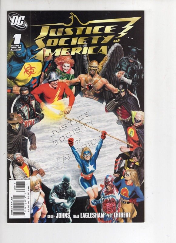 Justice Society of America #1 (DC Comics, 2007), raw comic book in NM 9.4 condition — front cover