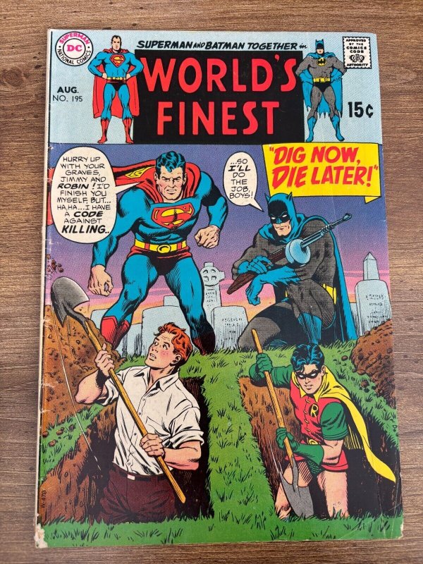 World's Finest Comics #195 (DC Comics), raw comic book in FN condition — front cover