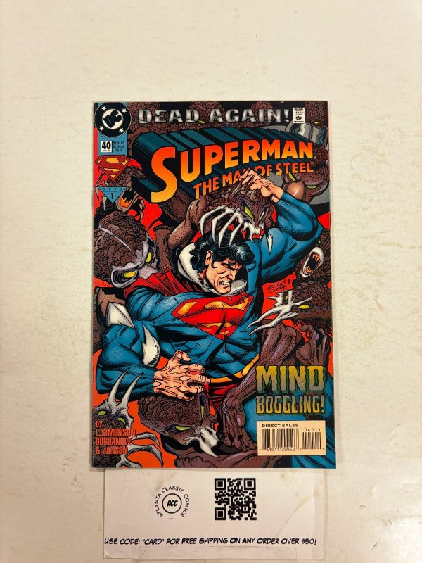 Superman the Man of Steel #40 (DC Comics), raw comic book in NM condition — front cover