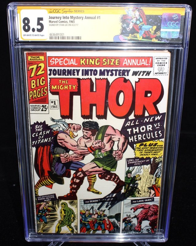 Journey into Mystery Annual #1 (Marvel Comics, 1965), CGC 8.5 graded comic book — front cover in its holder