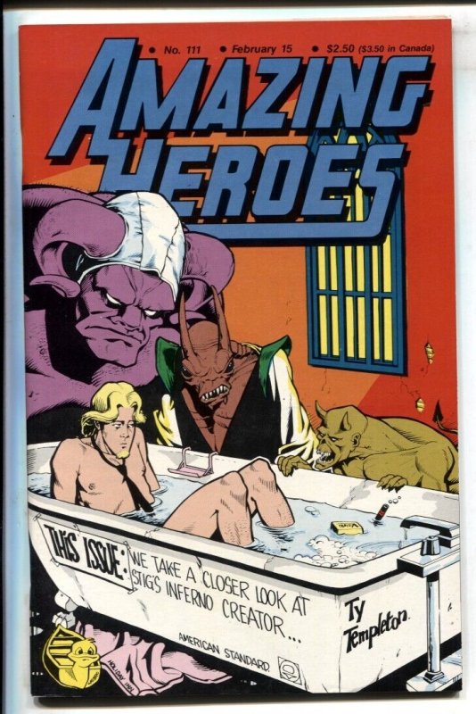 Amazing Heroes #111 (1987), raw, ungraded comic book — front cover