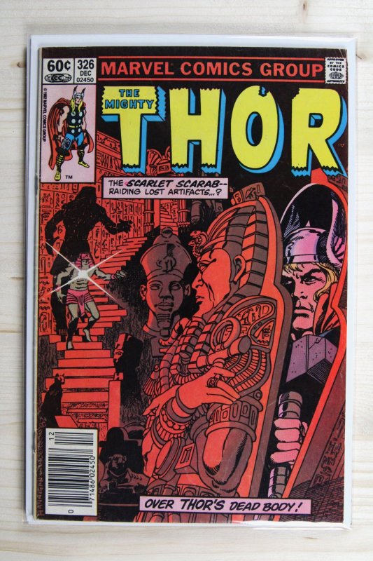 Thor #326 (Marvel Comics, 1982), raw comic book in VF- 7.5 condition — front cover