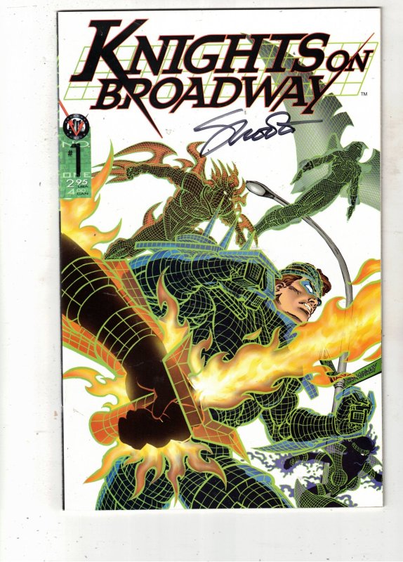 Knights on Broadway #1 (1996), comic book — front cover in its holder