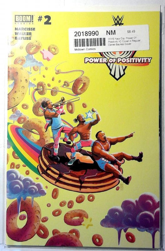 WWE the New Day: Power of Positivity #2 (Boom! Studios, 2021), raw comic book in NM condition — front cover
