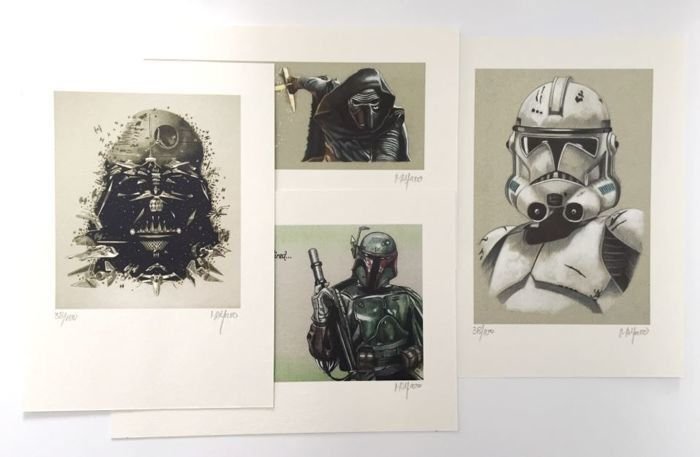 Villains. Set of 4 (15X21 cm) Lithograph. Signed by Artist: Miguel Alfaro, raw, ungraded comic book — front cover
