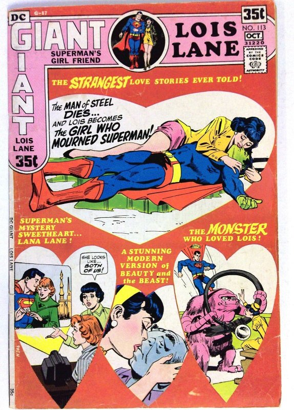 Superman's Girl Friend Lois Lane #113 (DC Comics, 1971), raw comic book in VG condition — front cover