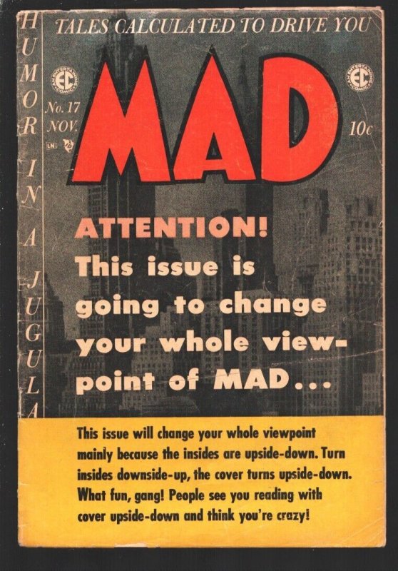 MAD #17 (1954), raw, ungraded comic book — front cover
