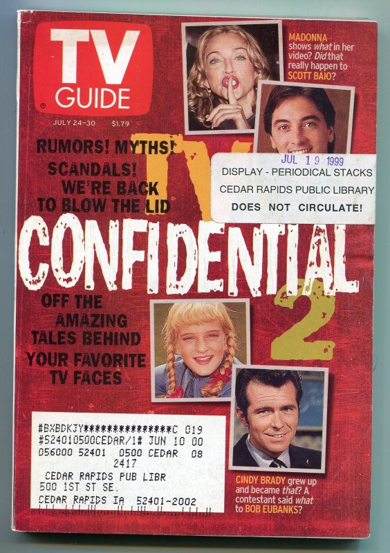 MAG: TV Guide-TV Confidential #2 (1999), raw comic book in VG condition — front cover
