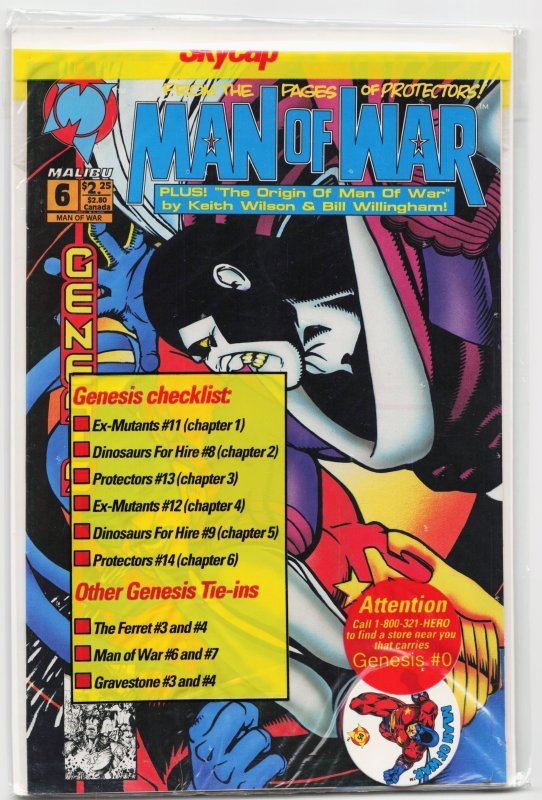 Man of War #6 (Image Comics, 1993), raw, ungraded comic book — front cover