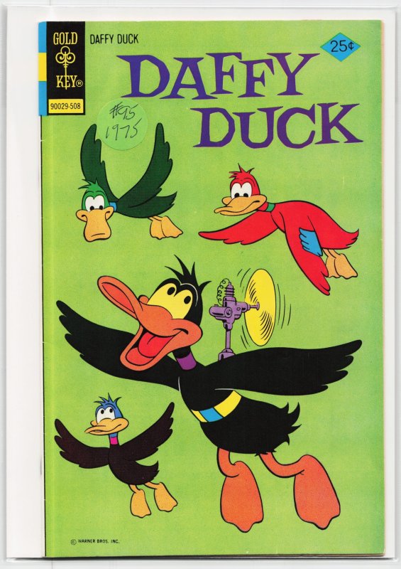 Daffy Duck #95 (Gold Key, 1975), raw, ungraded comic book — front cover