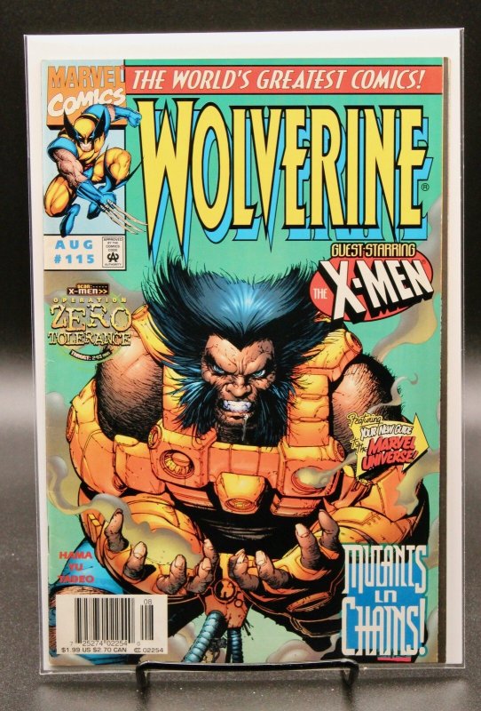 Wolverine #115 (Marvel Comics, 1997), raw, ungraded comic book — front cover