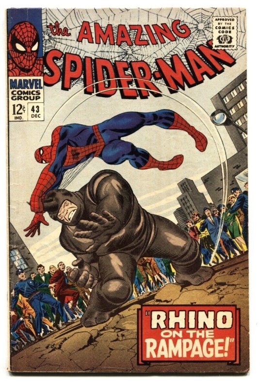 Amazing Spider-Man #43 (Marvel Comics), raw comic book in FN- condition — front cover