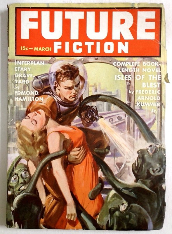 Future Fiction #2 (1940), raw, ungraded comic book — front cover