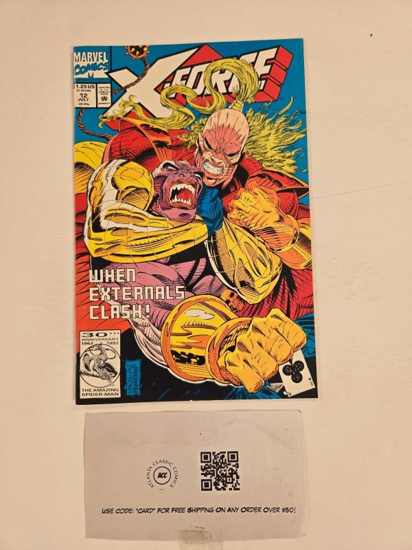 X-Force #12 (Marvel Comics, 1992), raw comic book in NM condition — front cover
