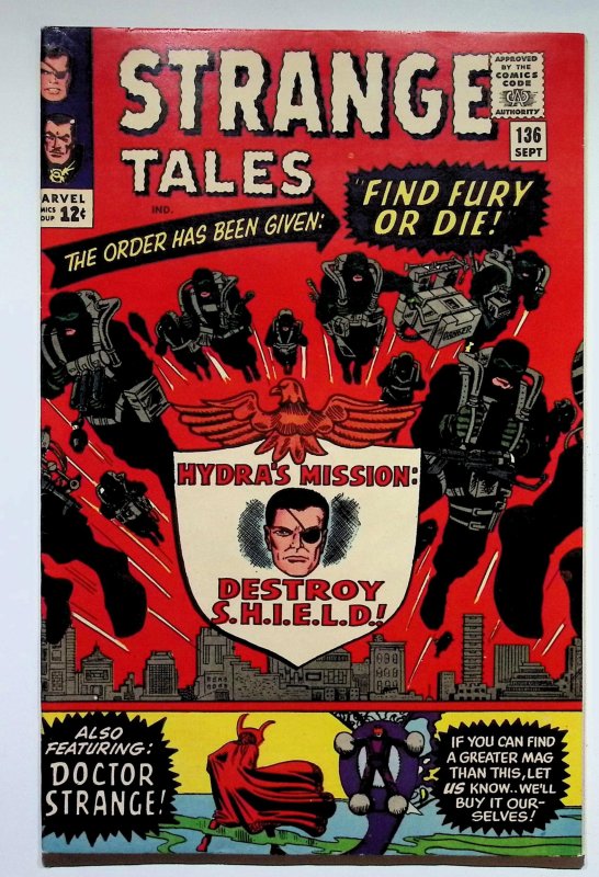 Strange Tales #136 (Marvel Comics, 1965), raw, ungraded comic book — front cover