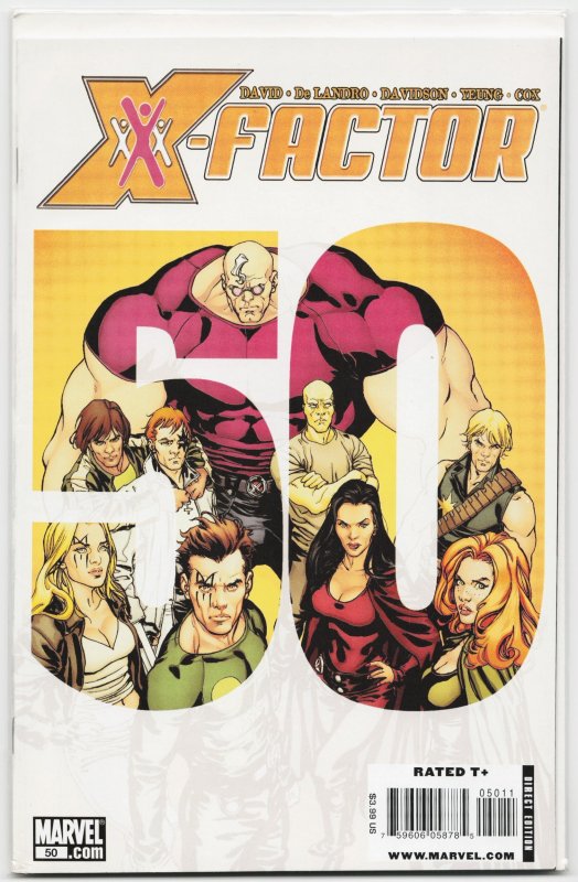 X-Factor #50 (Marvel Comics, 2009), raw, ungraded comic book — front cover