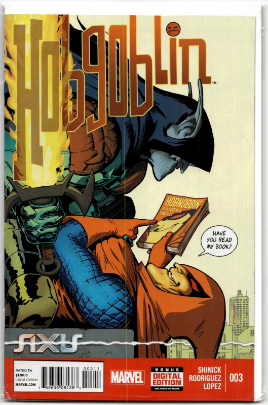 Axis: Hobgoblin #3 (Marvel Comics, 2015), raw, ungraded comic book — front cover