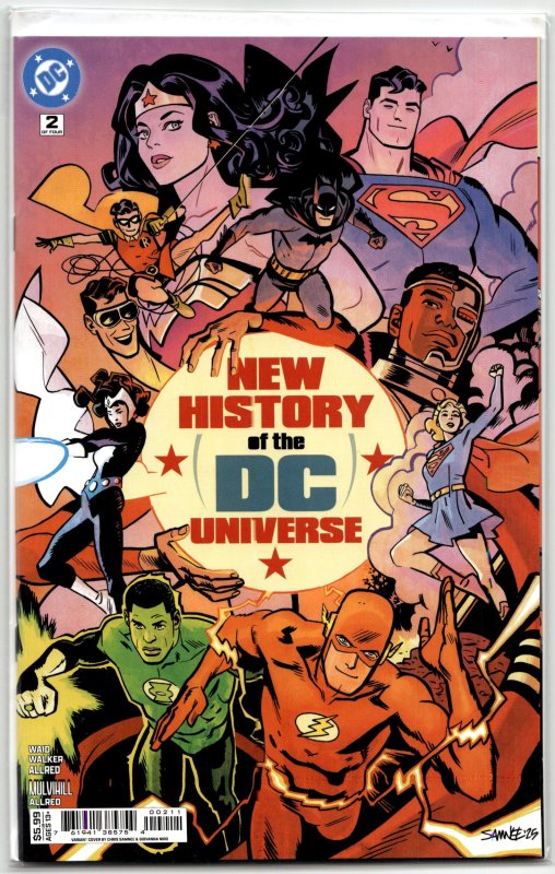 New History of the DC Universe #2 (DC Comics, 2025), raw, ungraded comic book — front cover